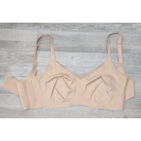 Honey Love Women Bra 2X Beige Crossover Wireless Lightly Lined Convertible - Picture 5 of 6